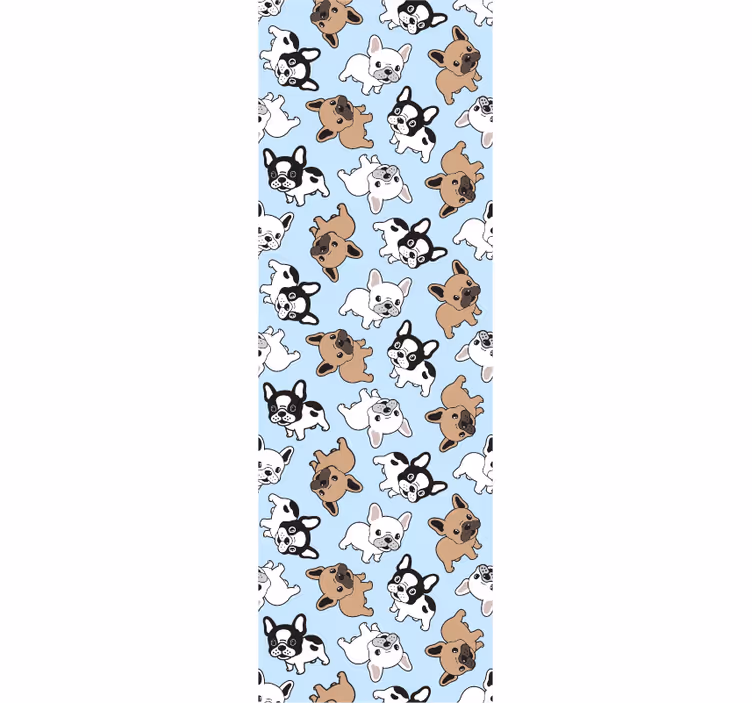 Vzorec igrivih kužkov tapeta z živalmi - TenStickers