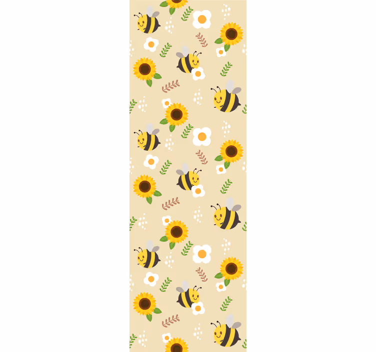 Bučne sončnice tapeta z živalmi - TenStickers