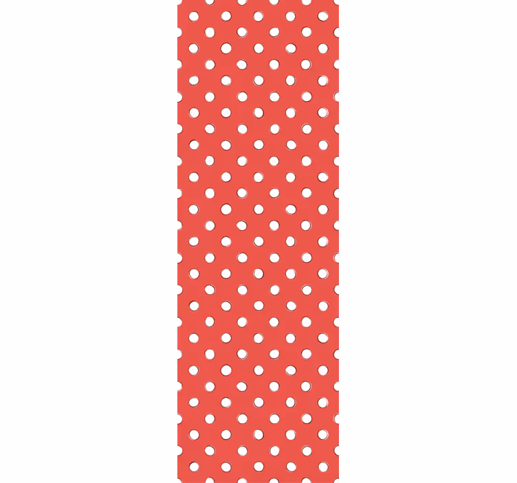 Rdeče-bel vzorec pikasto tapeta za steno - TenStickers