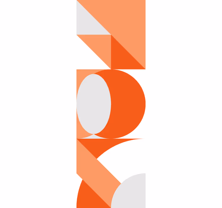 Geometrijska fuzija krogov geometrijski zidni papir - TenStickers
