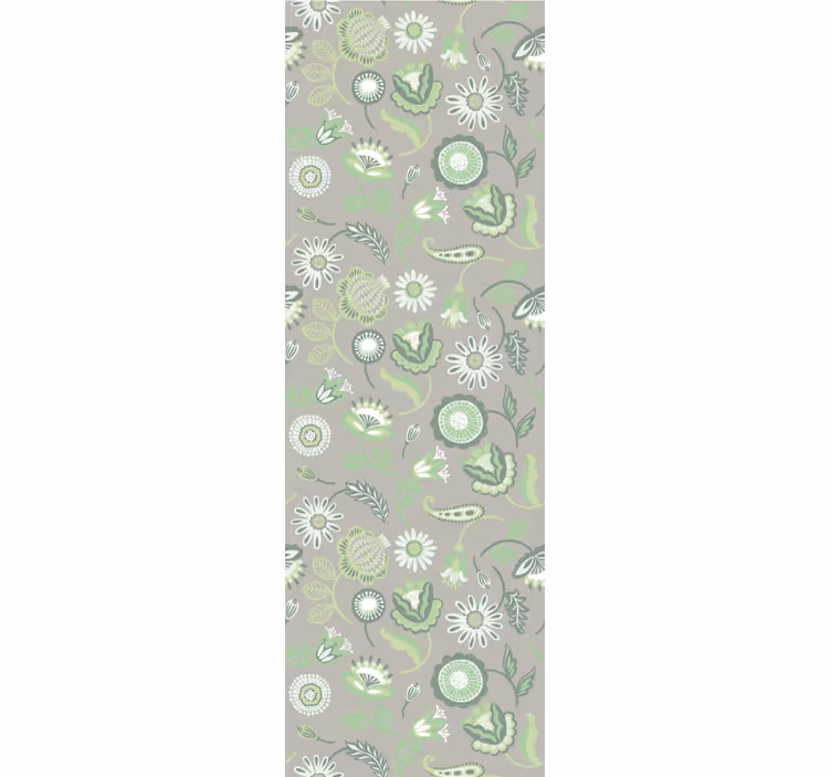 Motiv cvetličnega zelenja cvetlični ornamentalni zidni papir - TenStickers