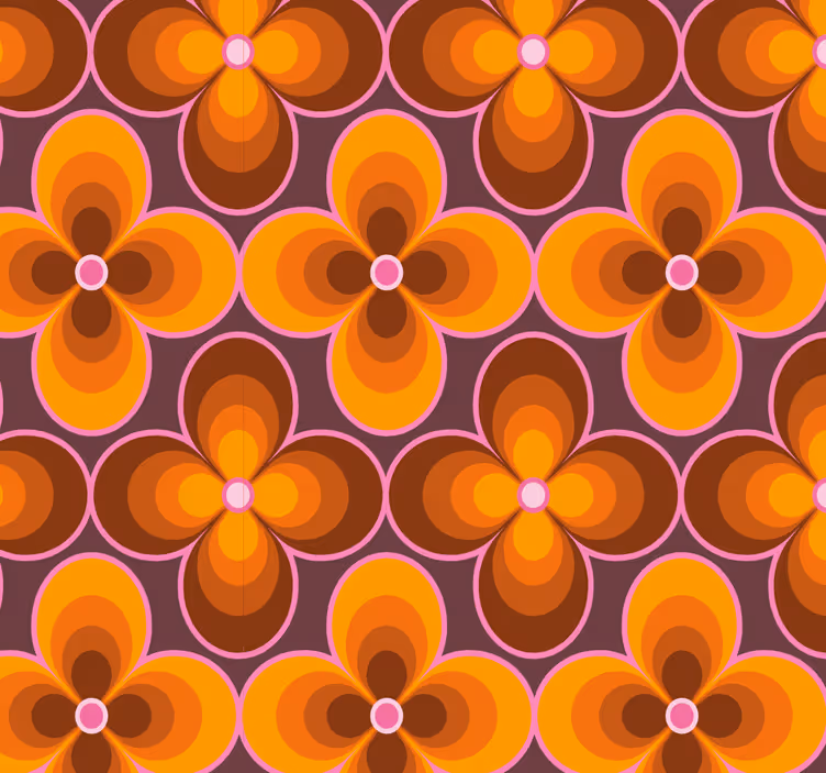 Geometrijski cvetlični izbruh geometrijski zidni papir - TenStickers