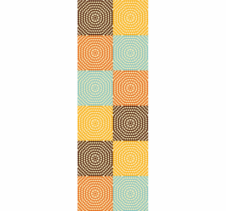 Geometrijski spiralni kvadrati geometrijski zidni papir - TenStickers
