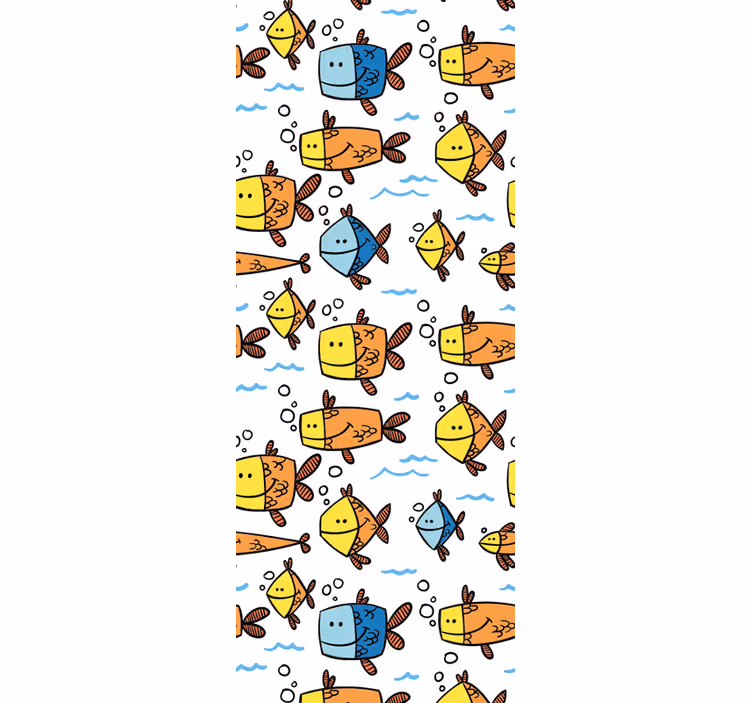 Vodna risanka zabava ribji tapeti - TenStickers