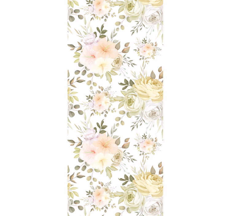 Bloom composition tapeta z motivom vrtnice - TenStickers
