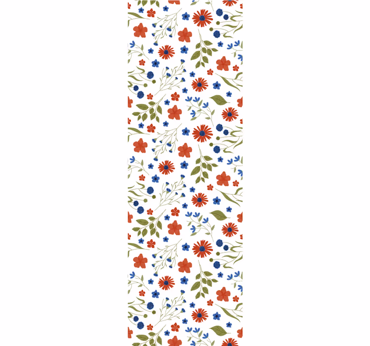 Detajl s cvetličnim motivom tapeta z motivom vrtnice - TenStickers