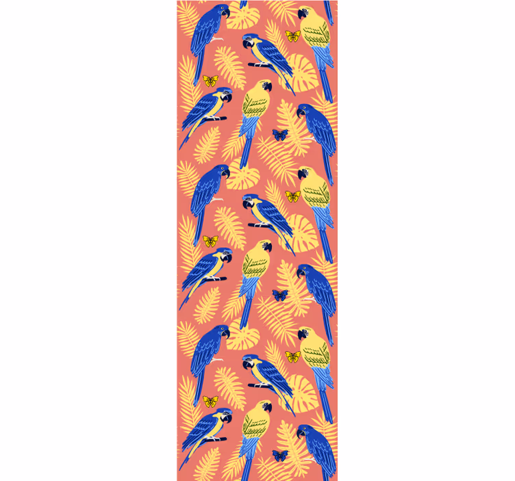 Tropski motiv papige papige ozadje - TenStickers