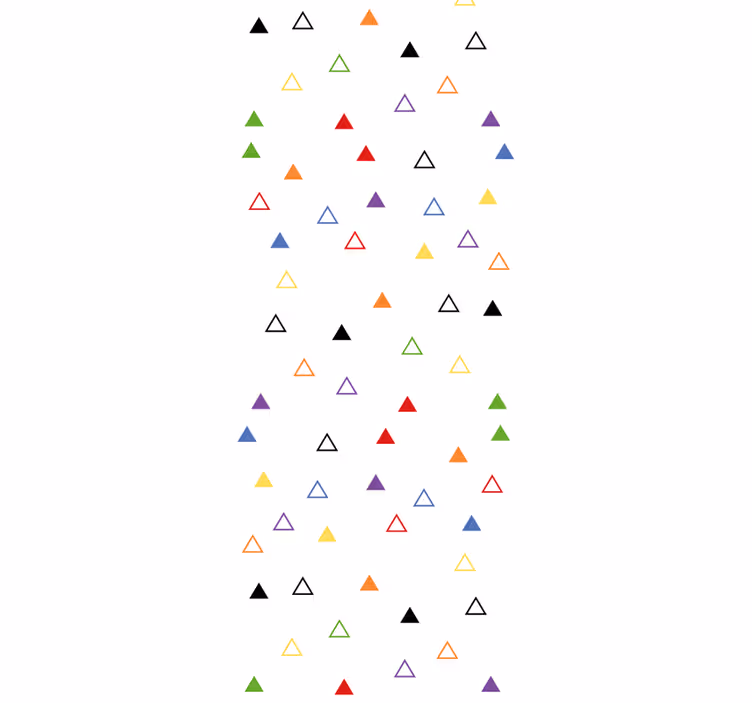 Barvit trikotni motiv geometrijski zidni papir - TenStickers