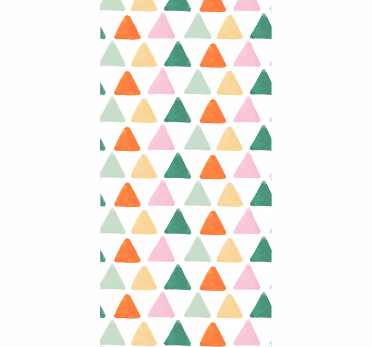 Barvit trikotni vzorec geometrijski zidni papir - TenStickers