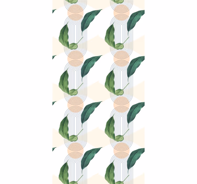 Listnata geometrija tapeta z listi - TenStickers