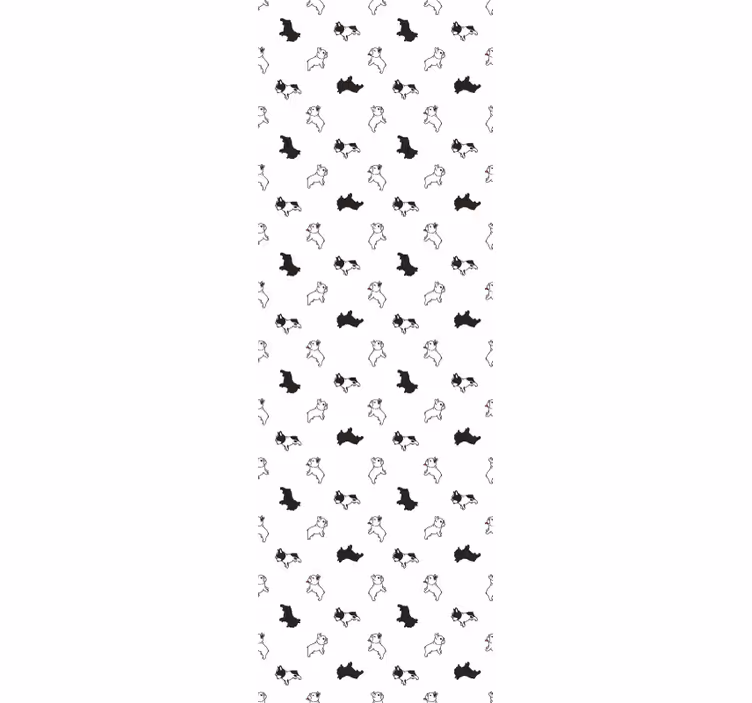Kuža skice vzorec Tapete s psi - TenStickers