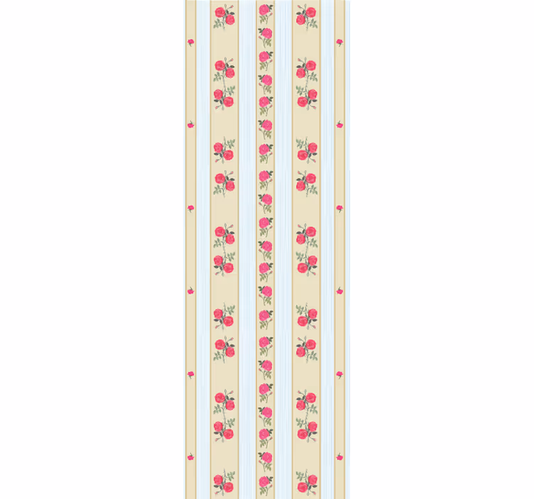 Cvetlično črtasto eleganco tapeta trak - TenStickers