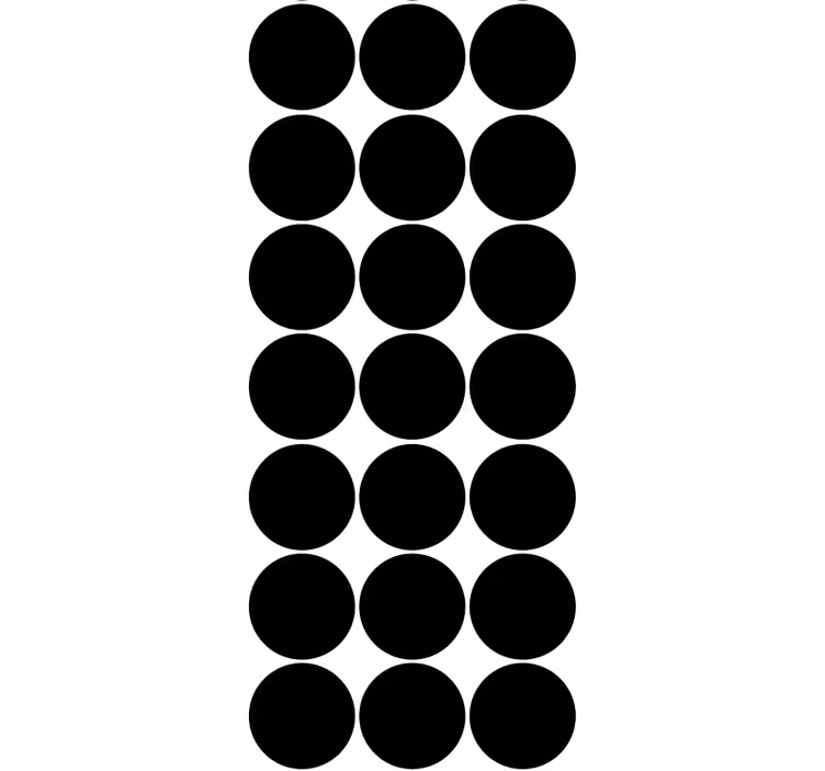 Eleganten črn krožni vzorec pikasto tapeta za steno - TenStickers