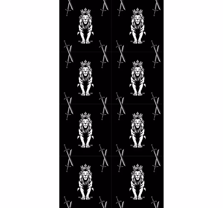 Vzorec kraljevskih levov tapeta z živalmi - TenStickers