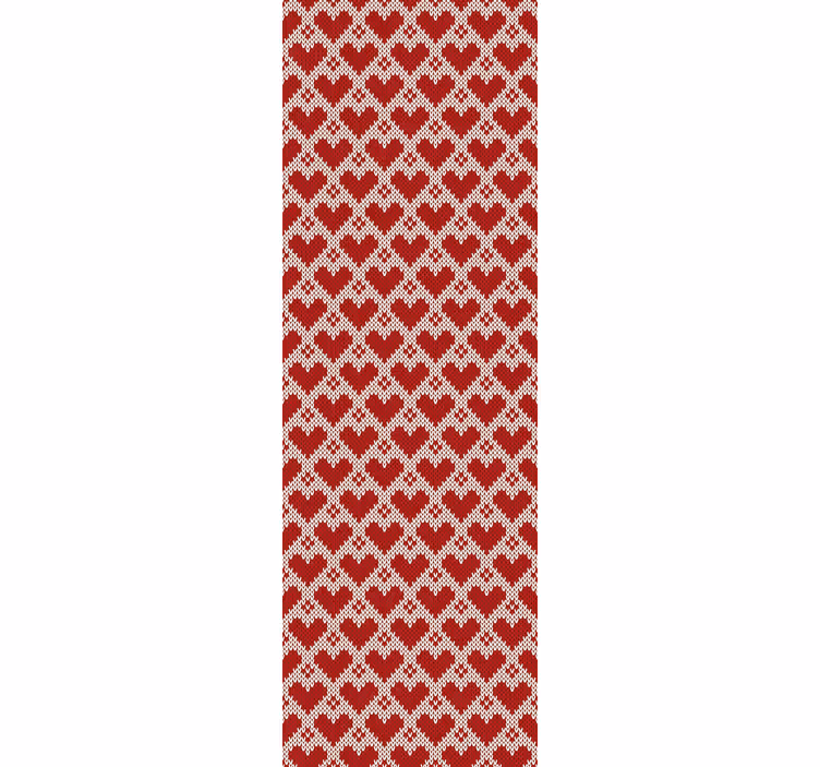 Pleteni pulover srčki vzorec tapeta - TenStickers