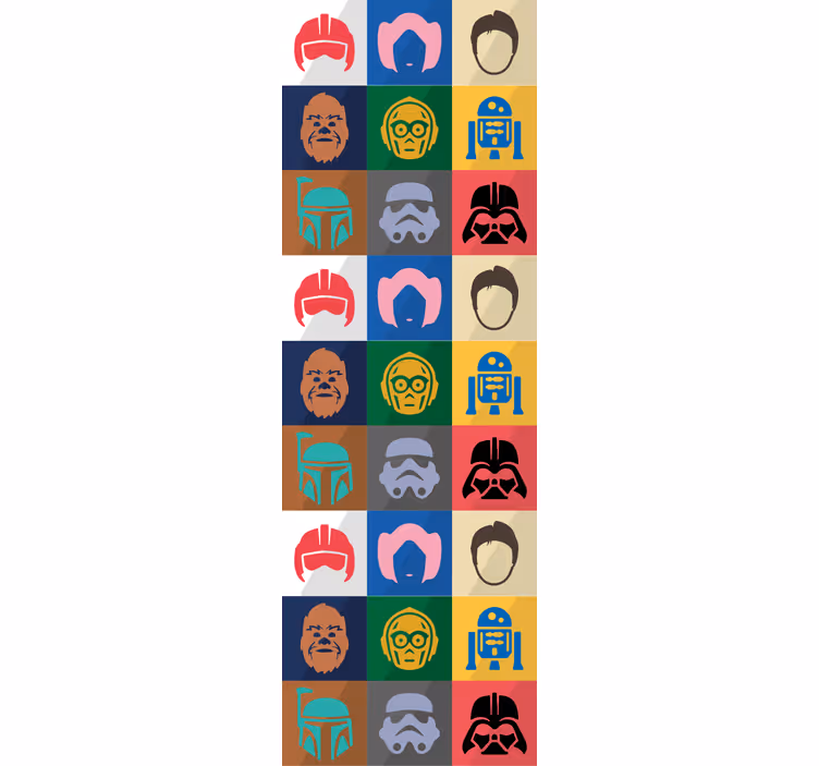 Ikonična mreža znakov umetniško tapeta - TenStickers
