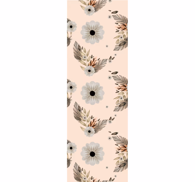 Floral and leaves composition tapeta z motivom vrtnice - TenStickers