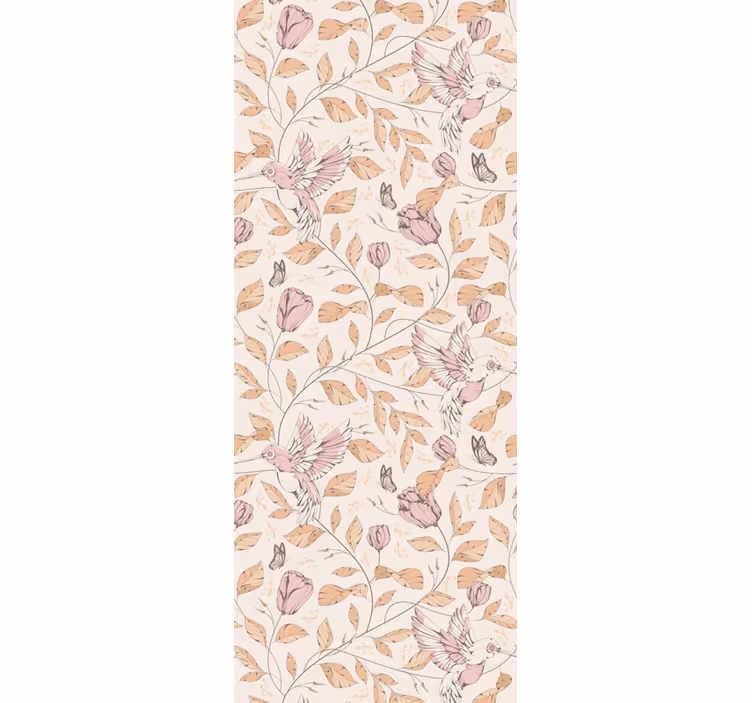Delicate beige motif tapeta z motivom vrtnice - TenStickers