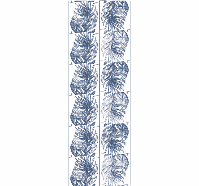 Pernato listje tapeta z listi - TenStickers
