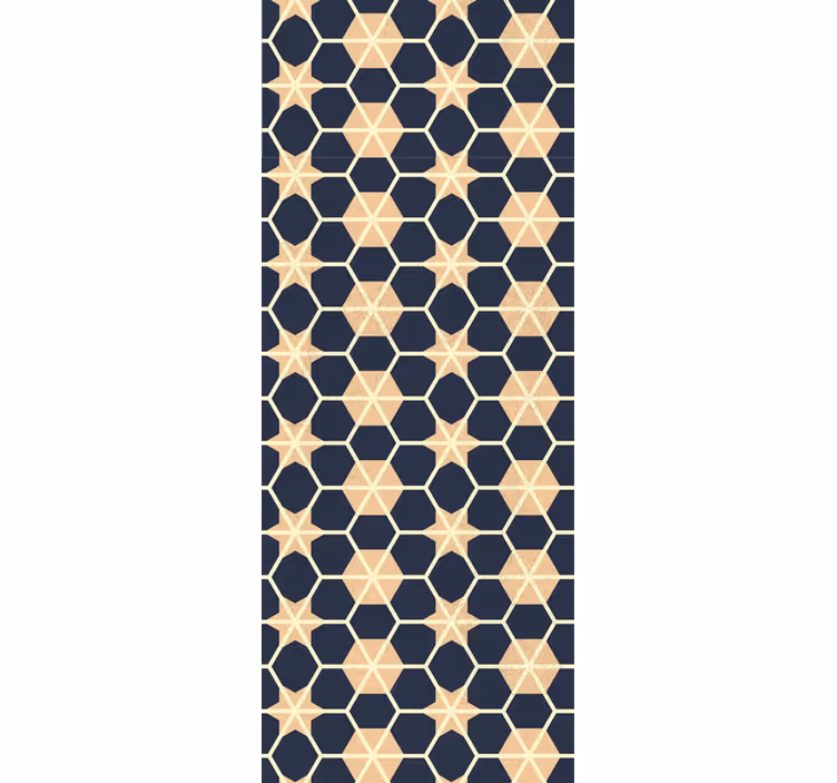 Hexagonal star pattern tapeta za dnevno sobo - TenStickers