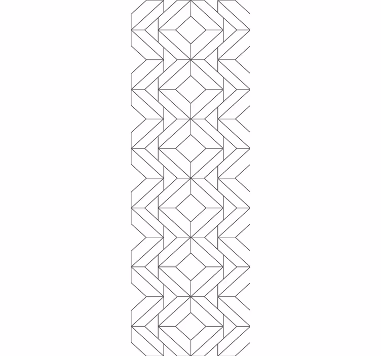 tapeta z geometrijskim vzorcem v beli barvi japandi - TenStickers
