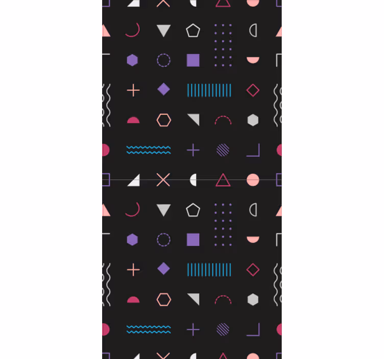 Pisane oblike geometrijski zidni papir - TenStickers