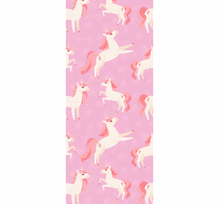Dancing unicorns tapeta z živalmi - TenStickers
