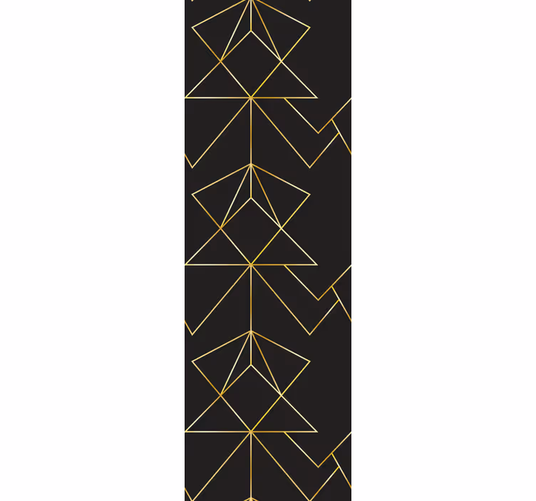 črno-zlate tapeta z elegantnimi črtami - TenStickers