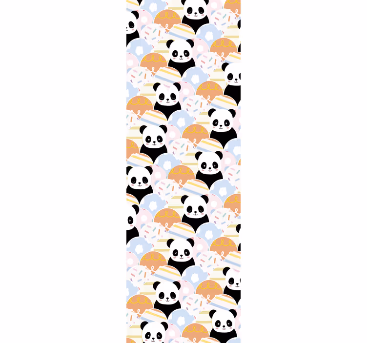 Vzorec pande tapeta z živalmi - TenStickers