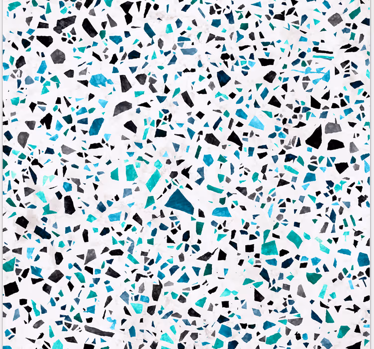 Blue terrazzo motif tapete za kuhinjo - TenStickers