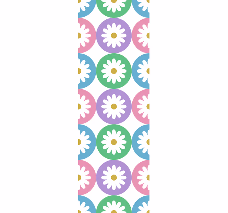 Krogi vzorca marjetice Tapete za kuhinjo - TenStickers