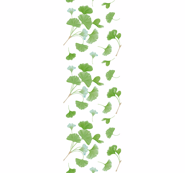 Ginkgo biloba pattern tapeta z listi - TenStickers
