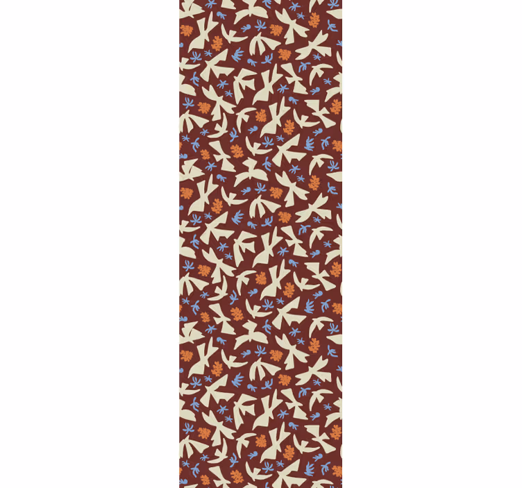 Stylized nature motifs cvetlični ornamentalni zidni papir - TenStickers