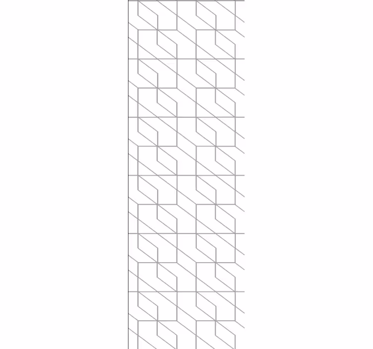Geometrijske minimalistične bele kvadratne tapeta - TenStickers