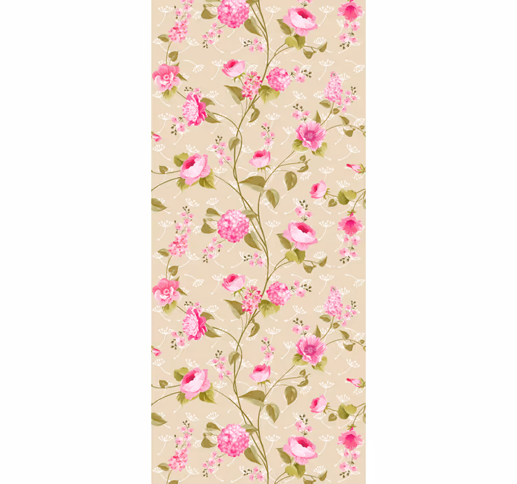Beige roses pattern tapeta z motivom vrtnice - TenStickers