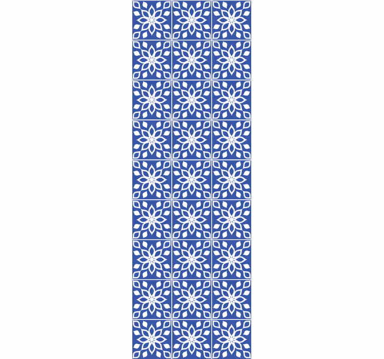 Modre južne ploščice vzorec ploščice tapeta - TenStickers