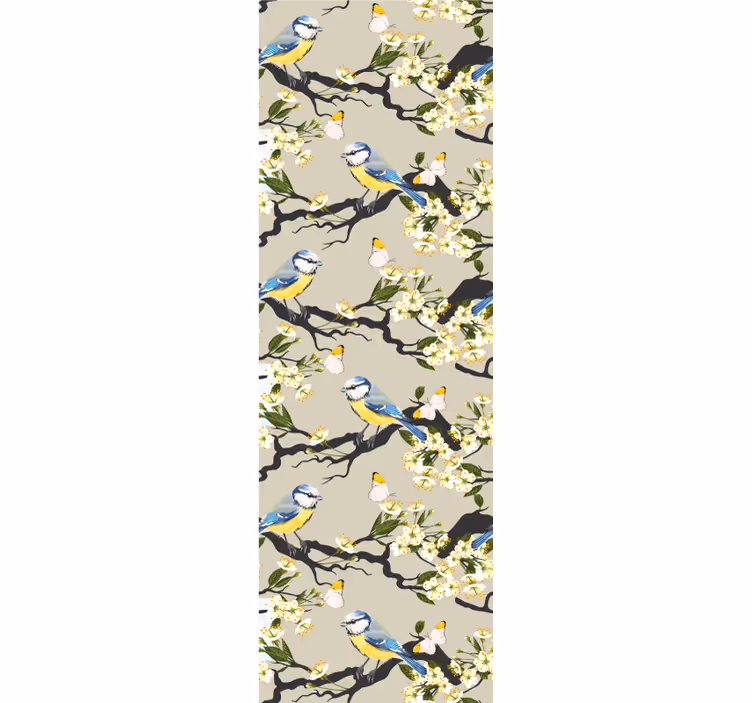 Veje modre sinice Tapeta z motivi ptic - TenStickers