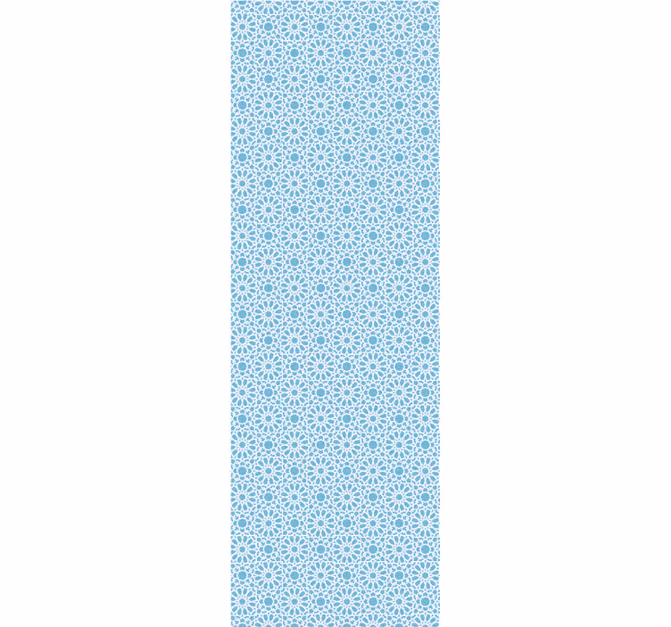 Svetlo modre tapeta z geometrijskimi belimi črtami - TenStickers