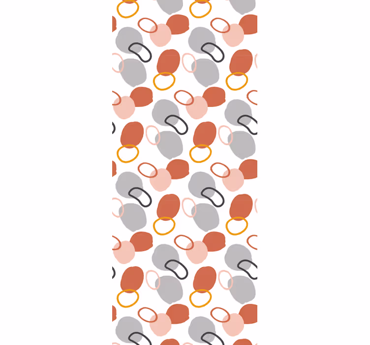 Rjav in siv motiv pikasto tapeta za steno - TenStickers