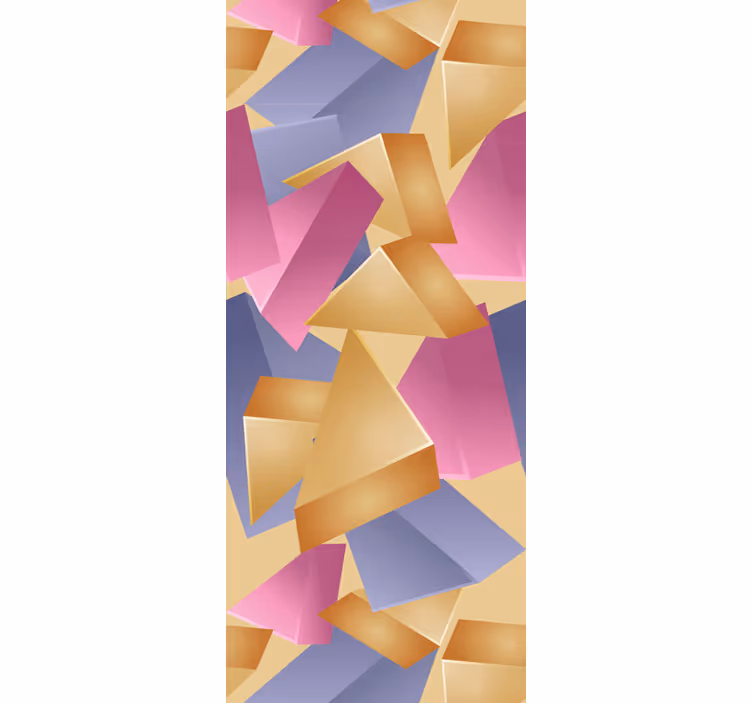 Razporeditev abstraktnih oblik geometrijski zidni papir - TenStickers