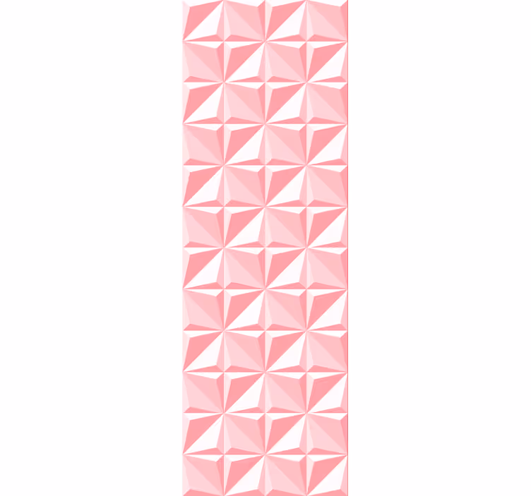 Rožnate geometrijske oblike tapeta s 3D učinkom - TenStickers