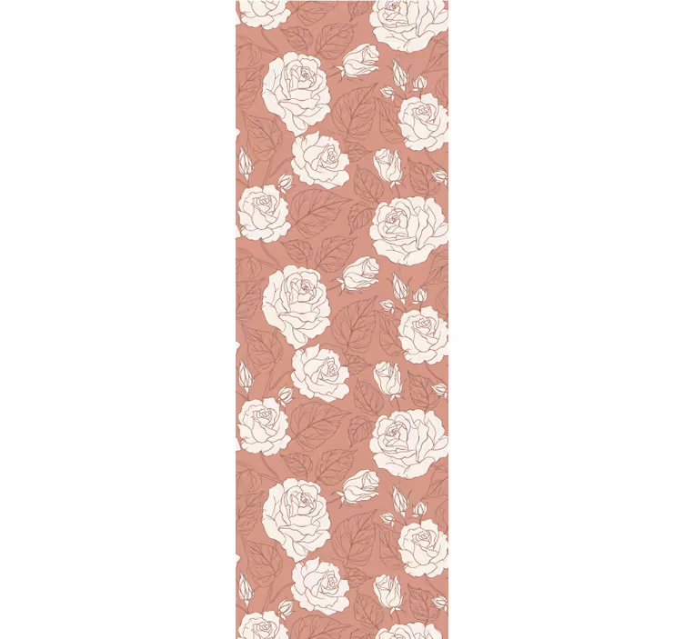Rose petal pattern tapeta z motivom vrtnice - TenStickers