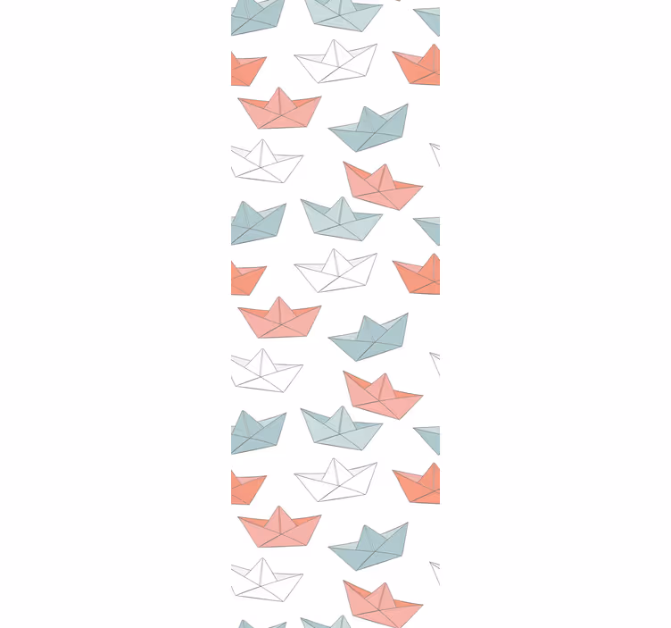 Origami vzorec čolna Tapete za otroške sobe - TenStickers