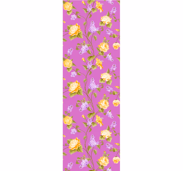 Delicate pink pattern cvetlični ornamentalni zidni papir - TenStickers