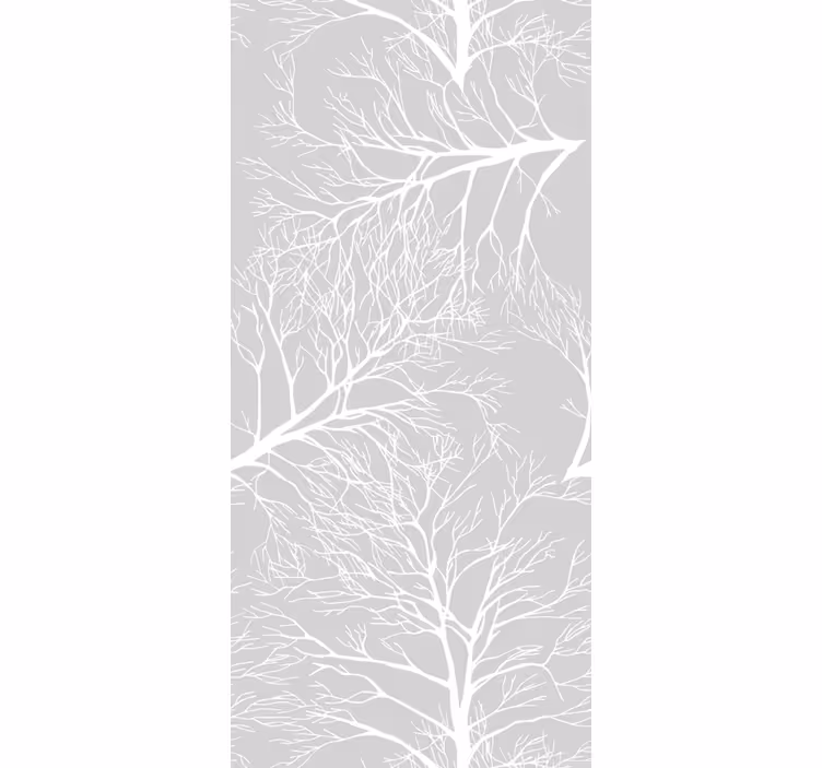 Grey branch pattern tapeta z motivom drevesa - TenStickers
