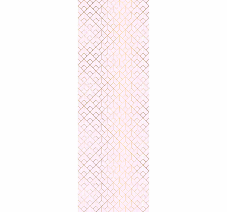 Roza tapeta z navadnim vzorcem z zlato črto - TenStickers