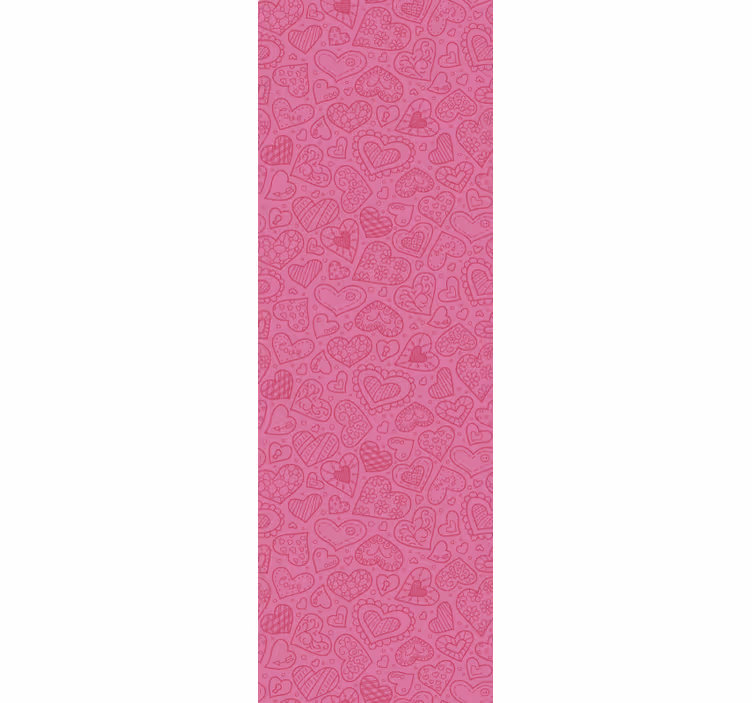 Očarljive oblike srca Roza tapeta - TenStickers