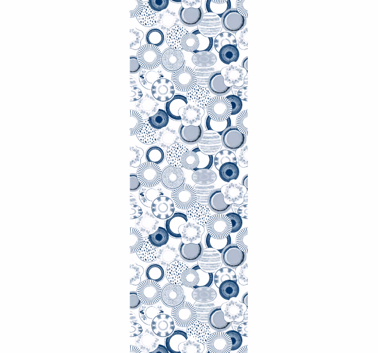 Delfts modra okrasna tapeta - TenStickers