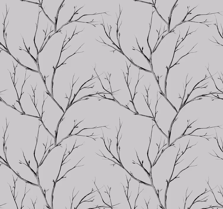 Fine grey trees tapeta za vzglavje - TenStickers