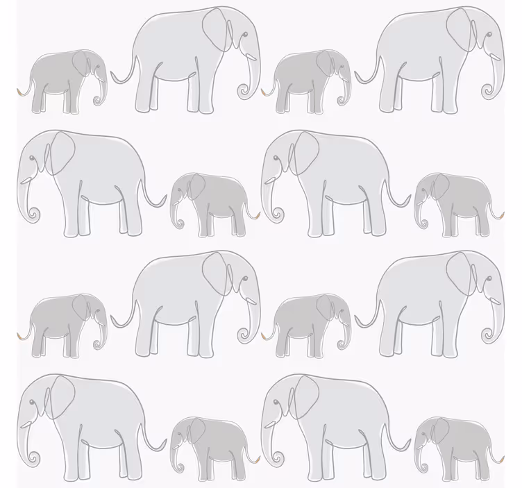 Minimalistični sloni Barvito ozadje za otroško sobo - TenStickers